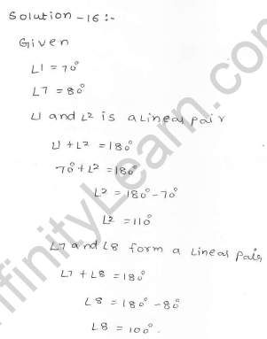 RD Sharma Class 7 Solutions 14.Lines and angles Ex-14.2 Q 16