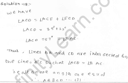 RD Sharma Class 7 Solutions 14.Lines and angles Ex-14.2 Q 18 i