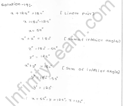RD Sharma Class 7 Solutions 14.Lines and angles Ex-14.2 Q 19