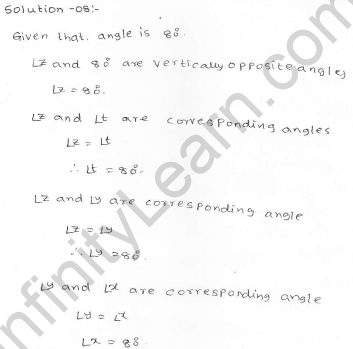 RD Sharma Class 7 Solutions 14.Lines and angles Ex-14.2 Q 8