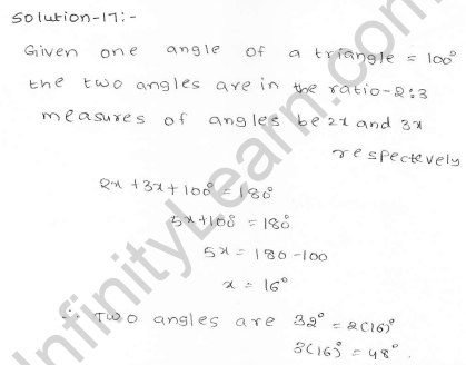 RD Sharma Class 7 Solutions 15.Properties of triangles Ex-15.2 Q 17