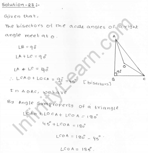 RD Sharma Class 7 Solutions 15.Properties of triangles Ex-15.2 Q 23