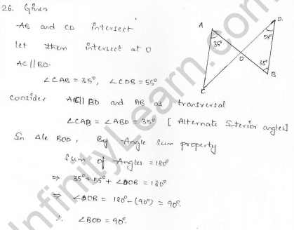 RD Sharma Class 7 Solutions 15.Properties of triangles Ex-15.2 Q 26