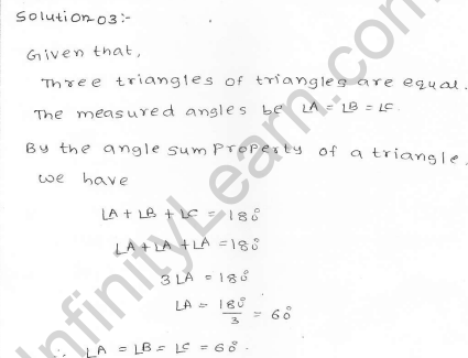 RD Sharma Class 7 Solutions 15.Properties of triangles Ex-15.2 Q 3