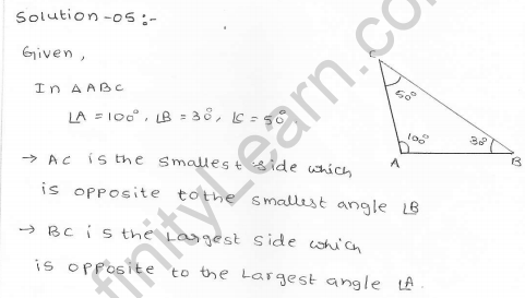 RD Sharma Class 7 Solutions 15.Properties of triangles Ex-15.4 Q 5