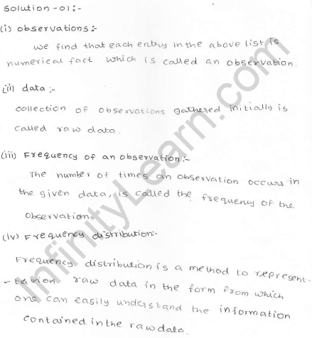 RD Sharma Class 7 Solutions 22.Data Handling-1(collection and organisation of data) EX-22.1 Q 1