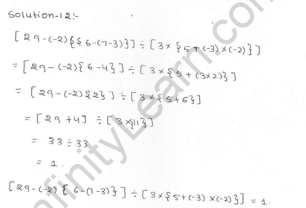 RD Sharma class 7 solutions 1.Integers Ex-1.4 Q 12
