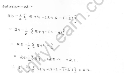RD Sharma class 7 solutions 1.Integers Ex-1.4 Q 3