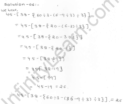 RD Sharma class 7 solutions 1.Integers Ex-1.4 Q 6