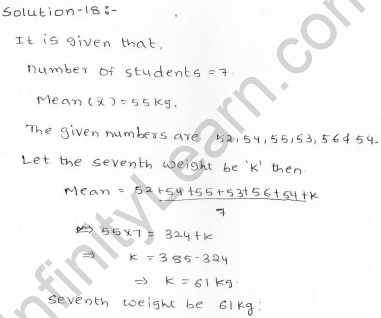 RD Sharma class 7 solutions 23.Data Handling-II (central values) Ex-23.1 Q 18