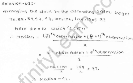 RD Sharma class 7 solutions 23.Data Handling-II (central values) Ex-23.3 Q 2