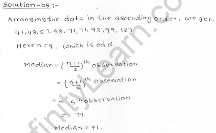 RD Sharma class 7 solutions 23.Data Handling-II (central values) Ex-23.3 Q 5