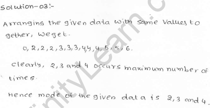 RD Sharma class 7 solutions 23.Data Handling-II (central values) Ex-23.4 Q 3