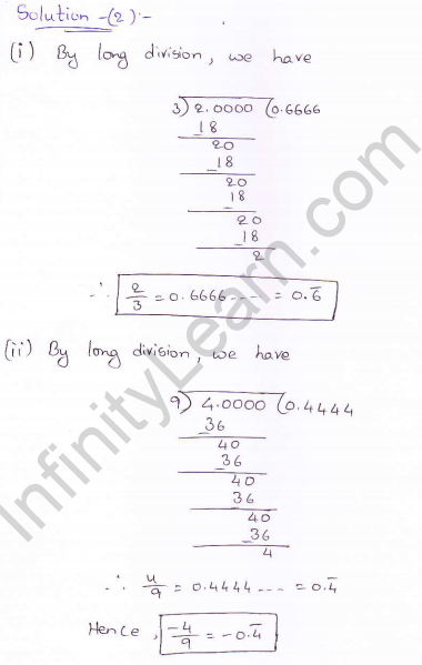 RD Sharma class 9 maths Solutions chapter 1 Number System Exercise 1.2 Question 2