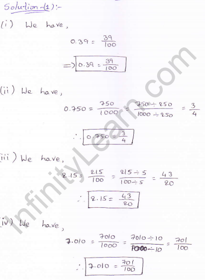 RD Sharma class 9 maths Solutions chapter 1 Number System Exercise 1.3 Question 1
