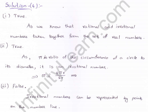 RD Sharma class 9 maths Solutions chapter 1 Number System Exercise 1.5 Question 4