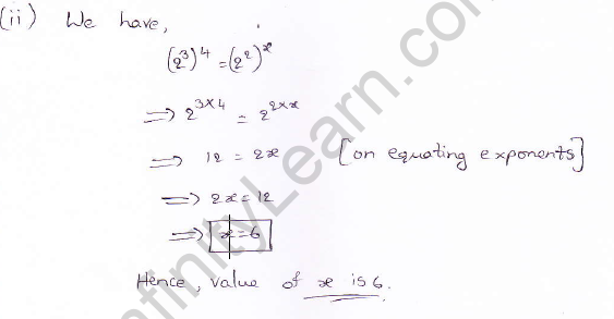 RD Sharma class 9 maths Solutions chapter 2 Exponents of Real Numbers Question 5 (ii)
