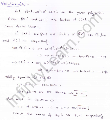 RD-Sharma-class 9-maths-Solutions-chapter 6-Factorization of Polynomials -Exercise 6.4-Question-19
