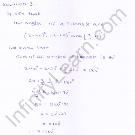 RD-Sharma-class 9-maths-Solutions-chapter 9 - Traingles and Its Angles -Exercise 9.1 -Question-3
