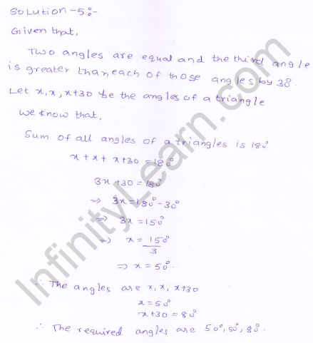 RD-Sharma-class 9-maths-Solutions-chapter 9 - Traingles and Its Angles -Exercise 9.1 -Question-5