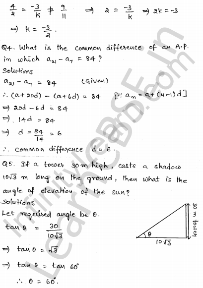 Solved CBSE Sample Papers for Class 10 Maths Set 2 2