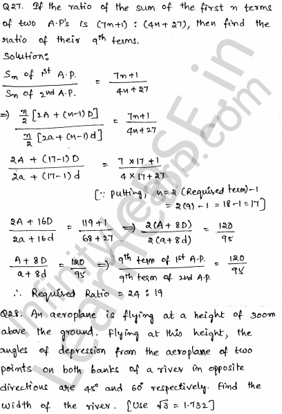 Solved CBSE Sample Papers for Class 10 Maths Set 2 23