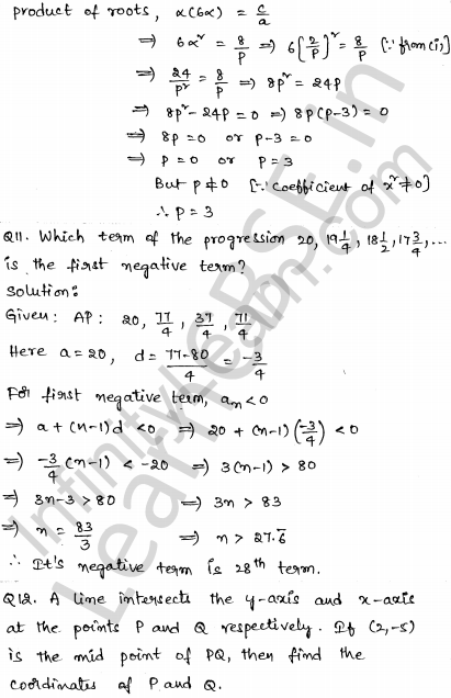Solved CBSE Sample Papers for Class 10 Maths Set 2 6