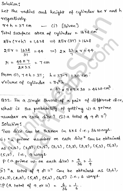 Solved CBSE Sample Papers for Class 10 Maths Set 3 1.18