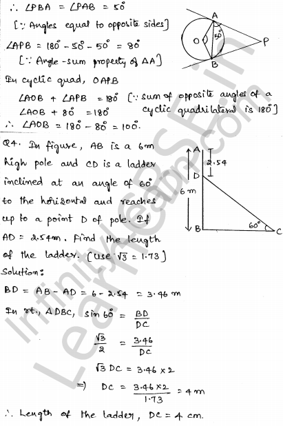 Solved CBSE Sample Papers for Class 10 Maths Set 3 1.2