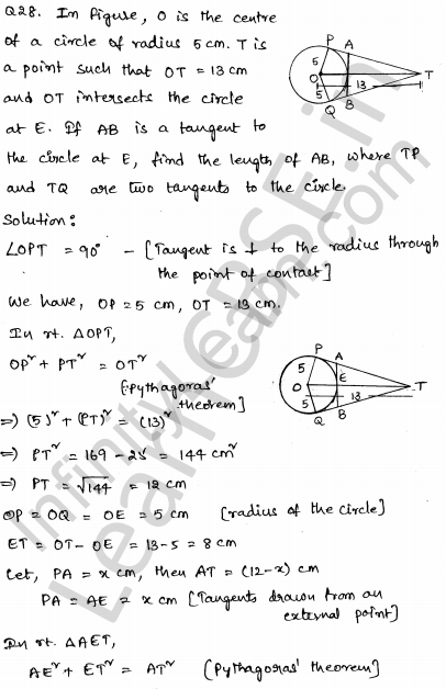 Solved CBSE Sample Papers for Class 10 Maths Set 3 1.26