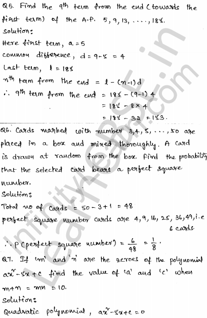 Solved CBSE Sample Papers for Class 10 Maths Set 3 1.3