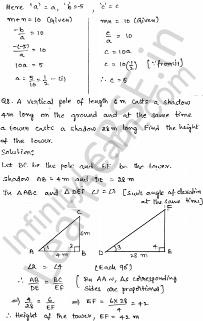 Solved CBSE Sample Papers for Class 10 Maths Set 3 1.4