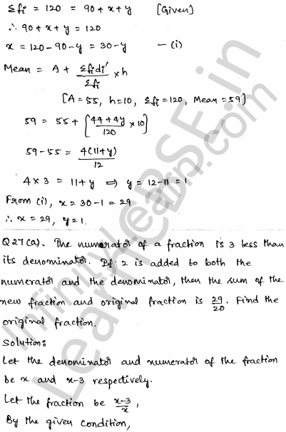 Solved CBSE Sample Papers for Class 10 Maths Set 5 1.24