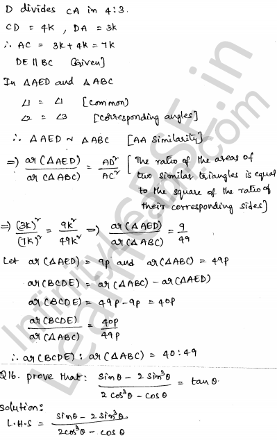 Solved CBSE Sample Papers for Class 10 Maths Set 6 1.12
