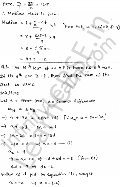 Solved CBSE Sample Papers for Class 10 Maths Set 6 1.14