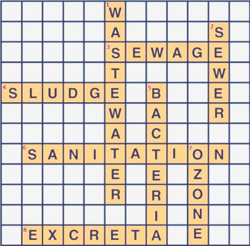 Class 7 Science Chapter 18 Wastewater Story crossword puzzle solutions