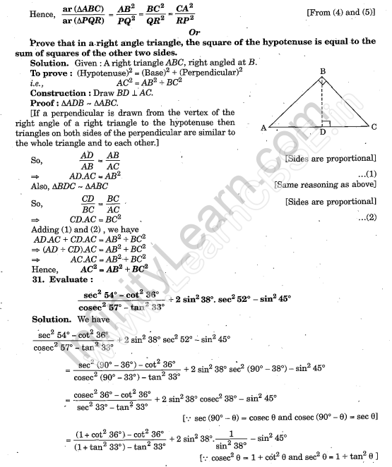  CBSE Sample Papers For Class 10 Maths SA1 Solved Papers 