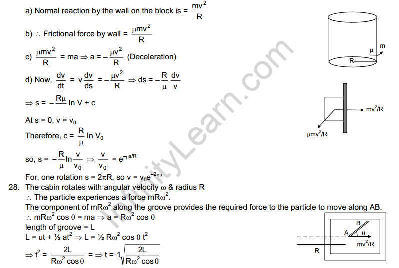 Circular Motion HC Verma Concepts of Physics Solutions 12 