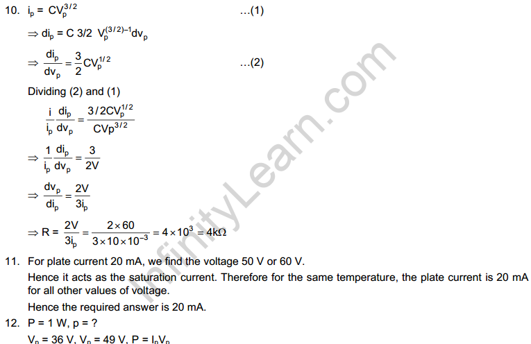 Electric Current Through Gases HC Verma Concepts of Physics Solutions
