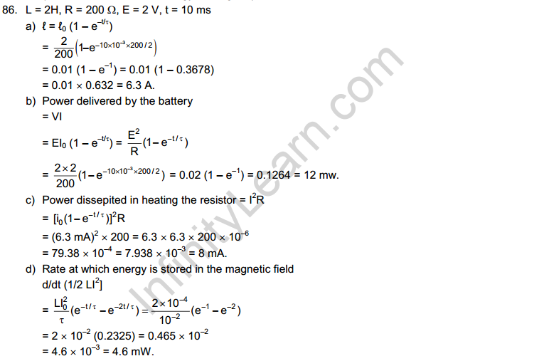 Electromagnetic Induction HC Verma Short Answer Type Solutions