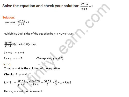 Extra Questions for Class 8 Maths Linear Equations in One Variable Q2