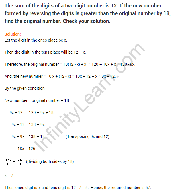 Class 8 Maths Linear Equations in One Variable Extra Questions 5