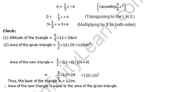 Class 8 Maths Linear Equations in One Variable Extra Questions 8