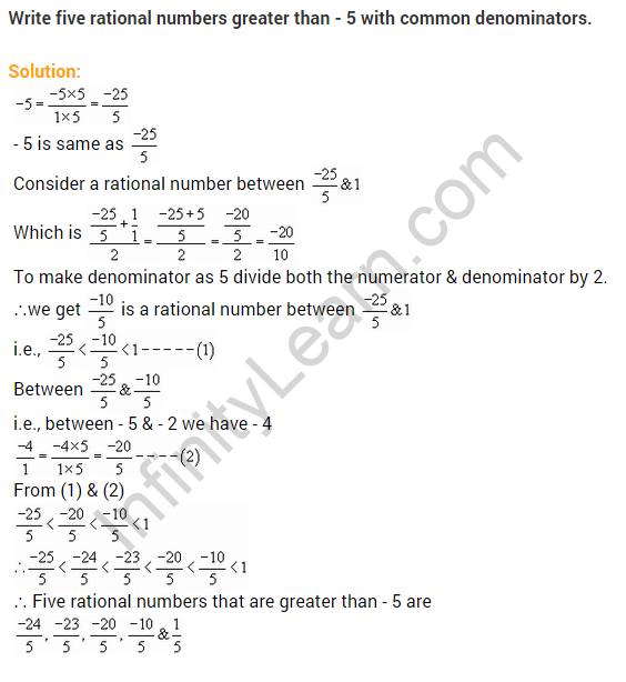 NCERT Solutions for Class 8 Maths Rational Numbers Extra Questions