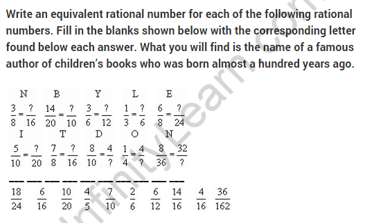 Rational Numbers Extra Questions for Class 8 Maths 1