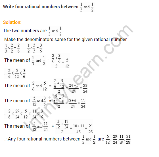 MCQs Questions on Class 8 Maths Chapter 1 Rational Numbers (Answers