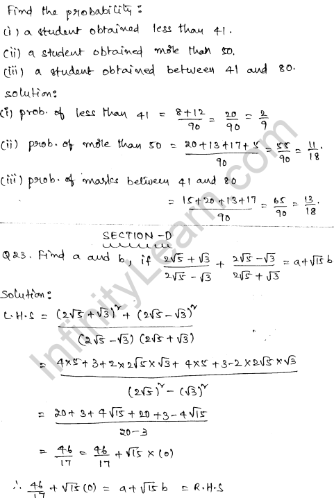 Sample Papers for Class 9 Maths Solved paper 5 13