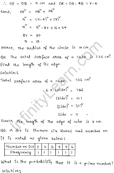 Solved CBSE Sample Papers for Class 9 Maths Paper 6 2