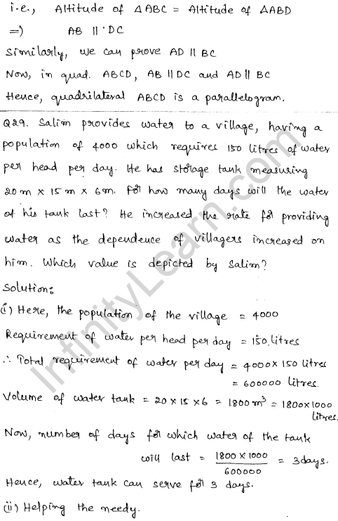 Sample Papers for Class 9 Maths Solved paper 6 21