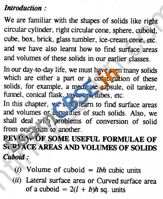  Surface Areas and Volumes Notes CBSE Class 10 Maths 
